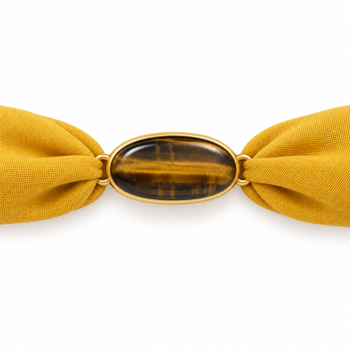 Maria Olho de Tigre — Pulseira Ajustável com Pedra Natural