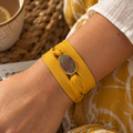 Maria Blood Stone — Pulseira Ajustável com Pedra Natural