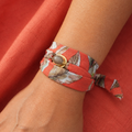 Maria Pedra da Lua | Pulseira em fita com Pedra Natural
